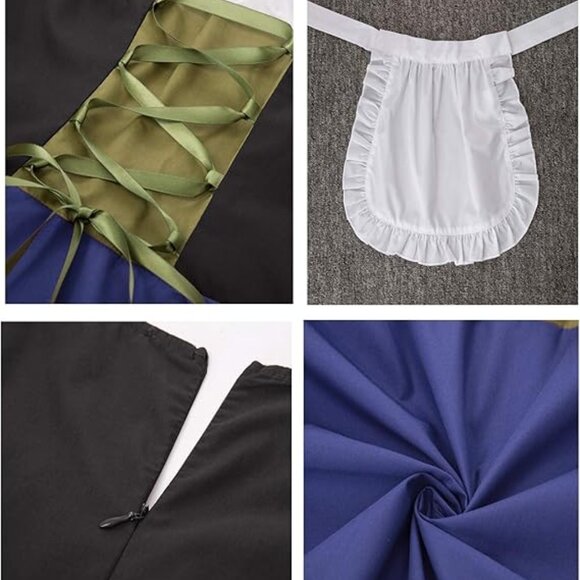 Kancy Kole Size 2XL Halloween Costume Dirndl Dress Oktoberfest W/Headband - Picture 3 of 16